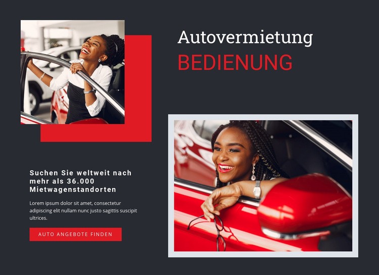 Autovermietung CSS-Vorlage