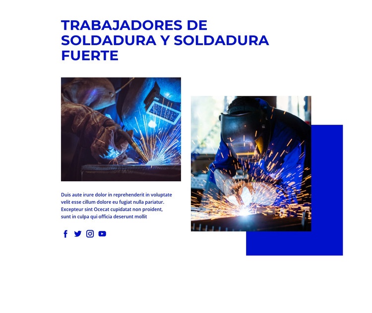 Soldadura, soldadura y soldadura fuerte, trabajadores Plantillas de creación de sitios web