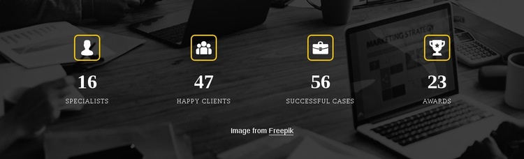 Company achievements design Homepage Design