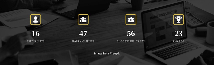 Company achievements design Squarespace Template Alternative