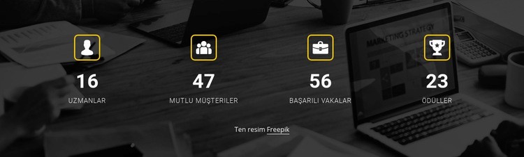 Şirket başarıları tasarımı Web Sitesi Oluşturucu Şablonları