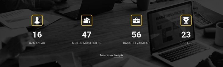 Şirket başarıları tasarımı Web sitesi tasarımı