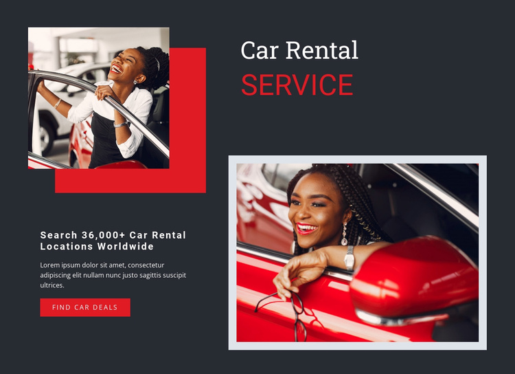 Car rental service Landing Page