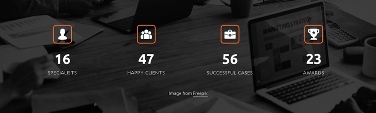 Company achievements design Landing Page