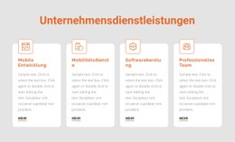 Unternehmensdienstleistungen - Kostenlose Website-Vorlage