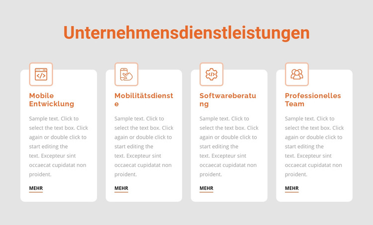 Unternehmensdienstleistungen Website-Vorlage