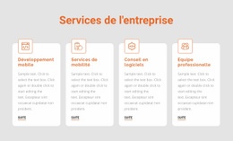 Services Aux Entreprises - Maquette De Site Web De Fonctionnalités