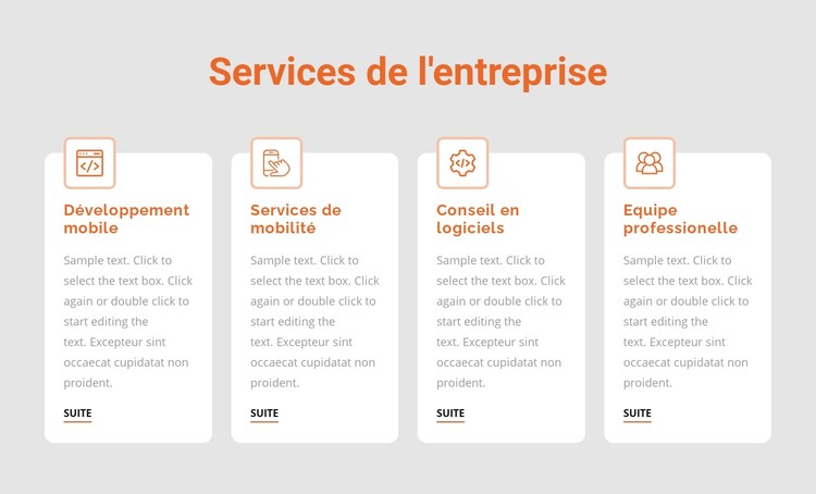 Services aux entreprises Modèle CSS