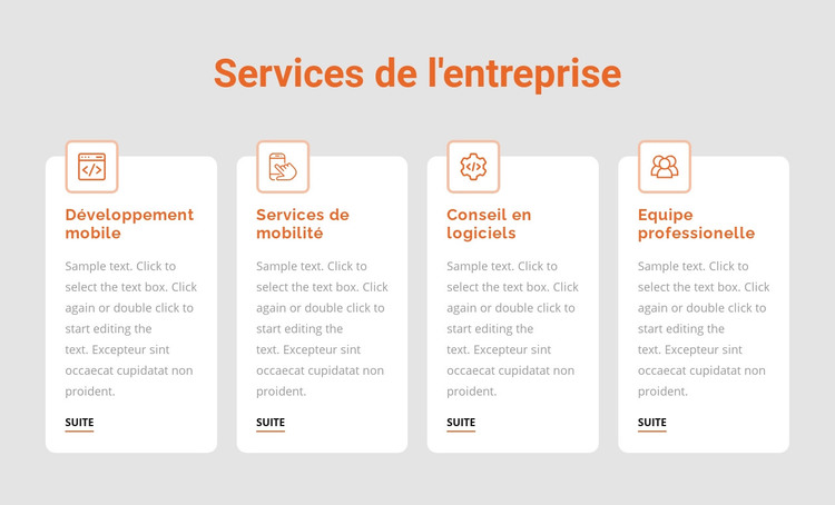 Services aux entreprises Modèle HTML