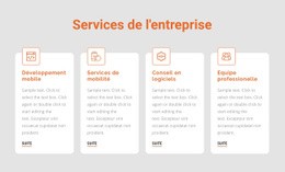 Services Aux Entreprises - Modèle HTML5 De Fonctionnalité