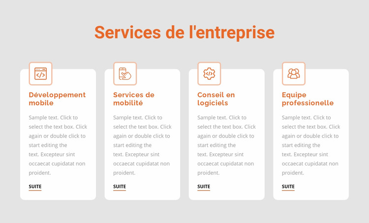 Services aux entreprises Modèle Joomla