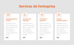Services Aux Entreprises : Modèle De Site Web Simple