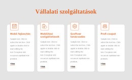 Vállalati Szolgáltatások – Ingyenes Webhelysablon