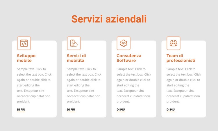 Servizi aziendali Modelli di Website Builder