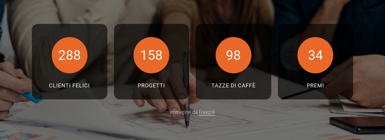 Contatori di numeri in forme Modelli di Website Builder