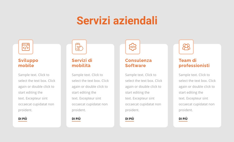 Servizi aziendali Modello HTML