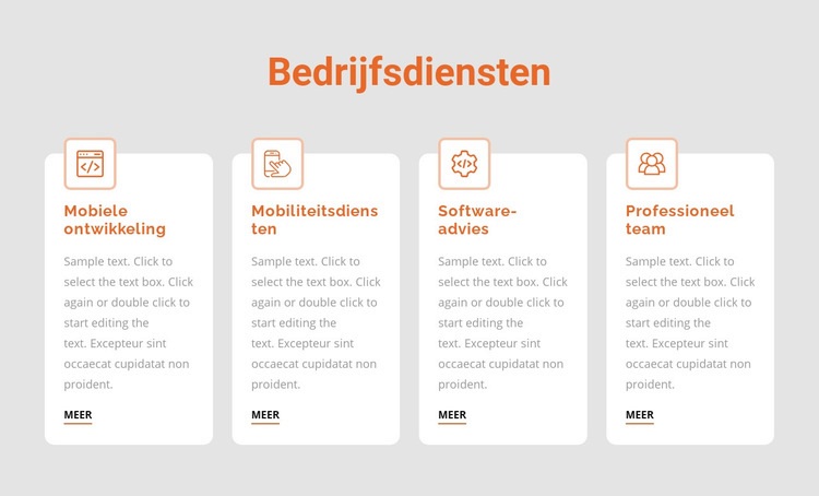 Zakelijke diensten Html Website Builder