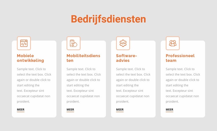 Zakelijke diensten Website ontwerp