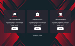 Services On Abstract Background One Page Template