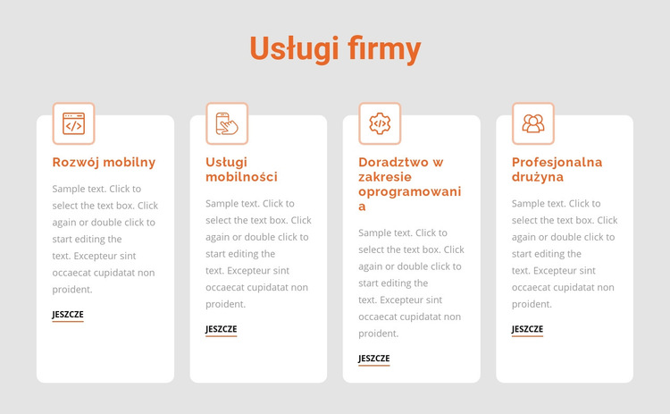 Usługi korporacyjne Szablon witryny sieci Web