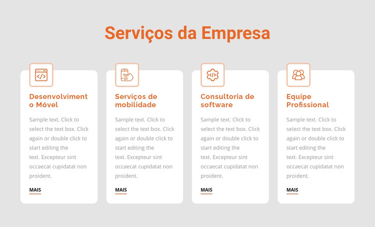 Serviços corporativos Modelo HTML