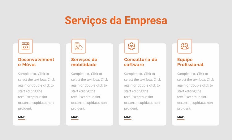 Serviços corporativos Modelo HTML5