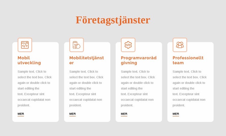 Företagstjänster Hemsidedesign