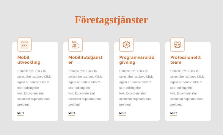 Företagstjänster HTML-mall