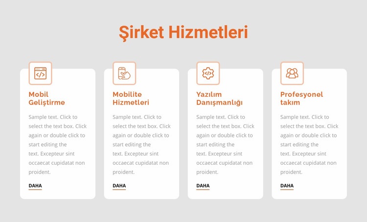 Kurumsal Hizmetler Html Web Sitesi Oluşturucu