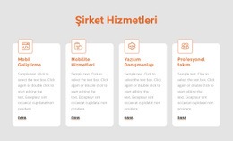 Kurumsal Hizmetler - Işlevsellik Web Sitesi Modeli