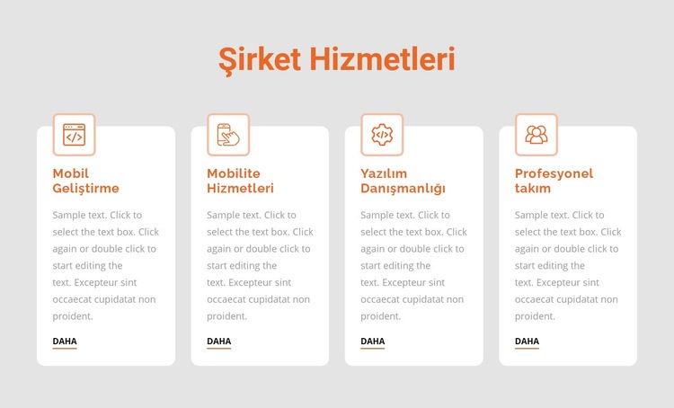 Kurumsal Hizmetler Web Sitesi Oluşturucu Şablonları