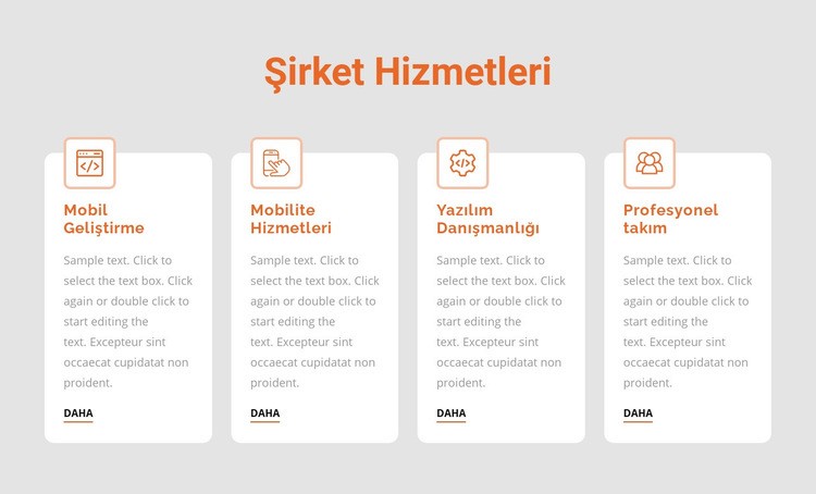 Kurumsal Hizmetler Web sitesi tasarımı