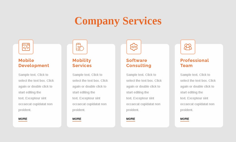 Corporate services Website Mockup
