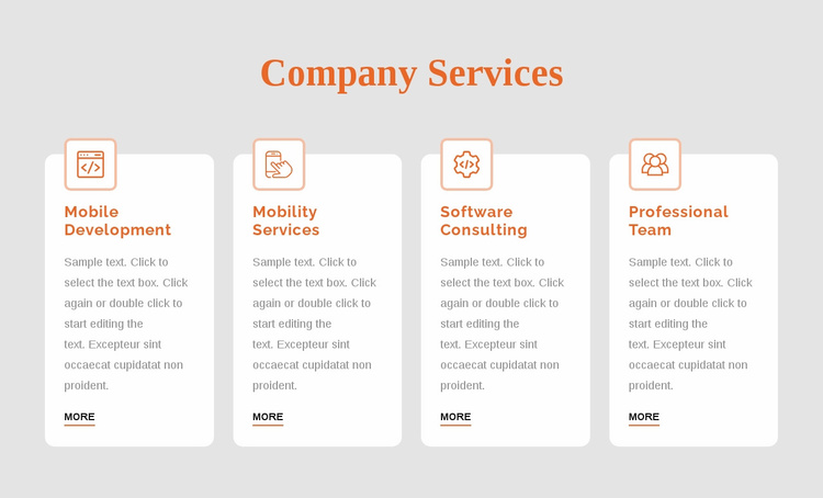 Corporate services Landing Page