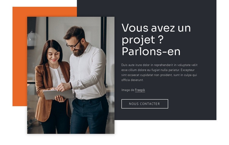 Nous construisons des relations Conception de site Web