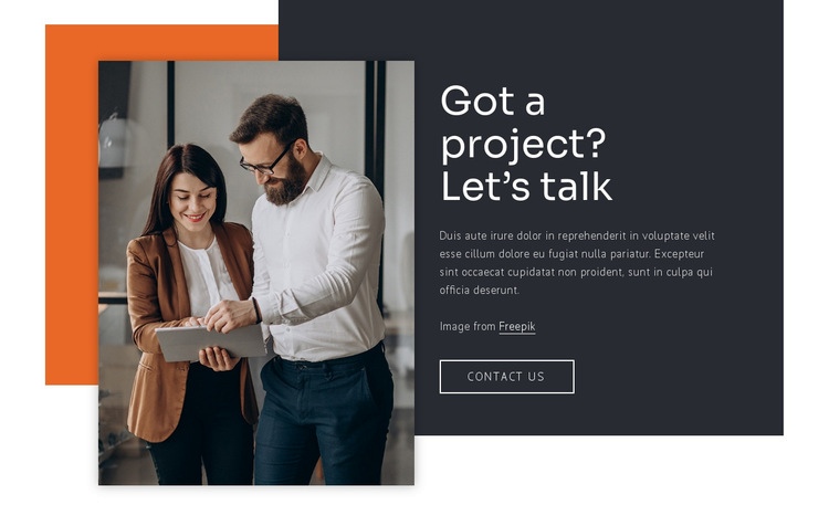 We build relationships Homepage Design