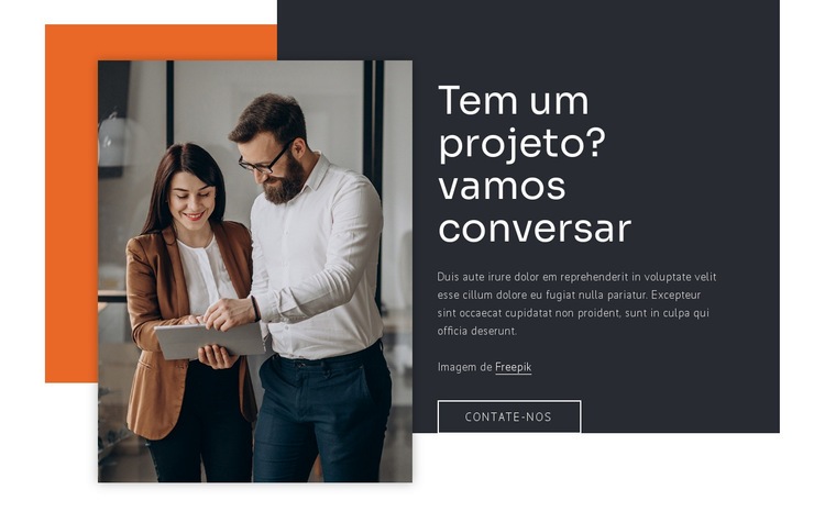 Nós construímos relacionamentos Design do site