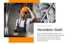 Verzinkter Stahl Industrie-Website-Vorlage