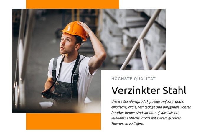 Verzinkter Stahl HTML5-Vorlage