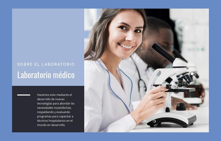 Laboratorio médico Maqueta de sitio web