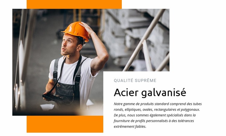 Acier galvanisé Conception de site Web