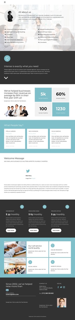 Step by step about the project - HTML5 Template by Nicepage