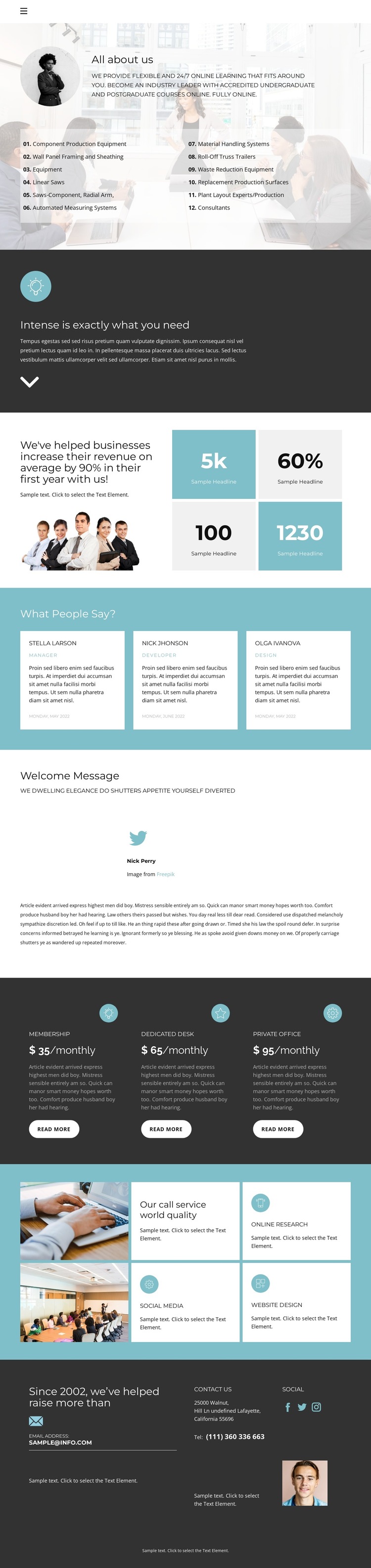 Technical regulation HTML5 Template