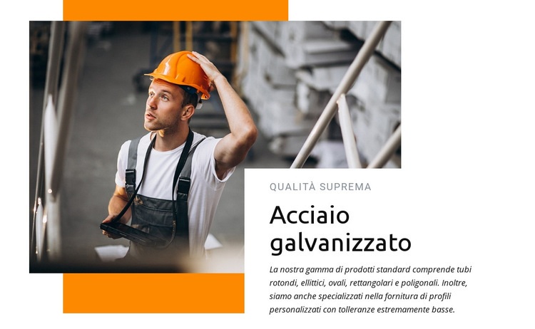 Acciaio galvanizzato Progettazione di siti web