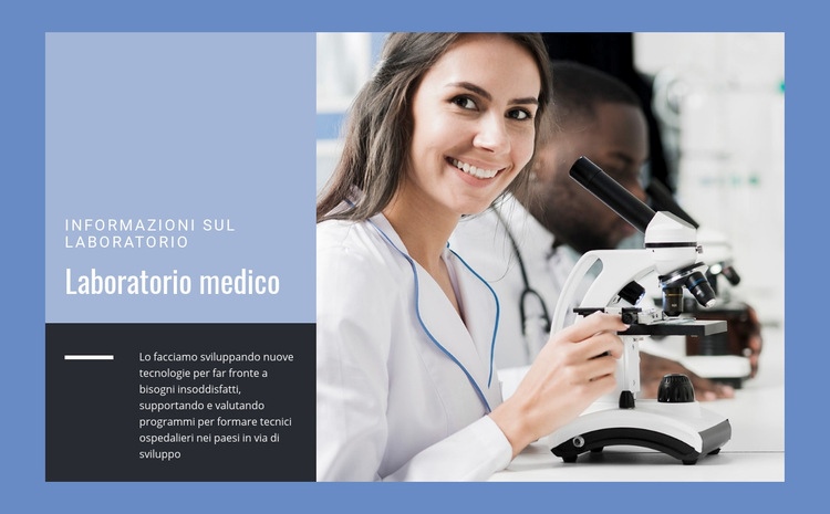 Laboratorio medico Modello di sito Web