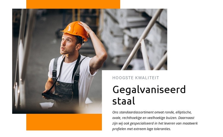 Gegalvaniseerd staal HTML5-sjabloon