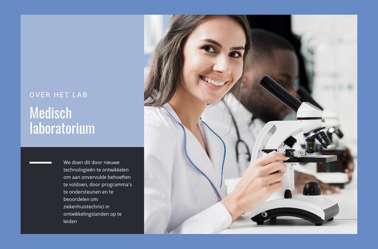 Medisch laboratorium Website ontwerp