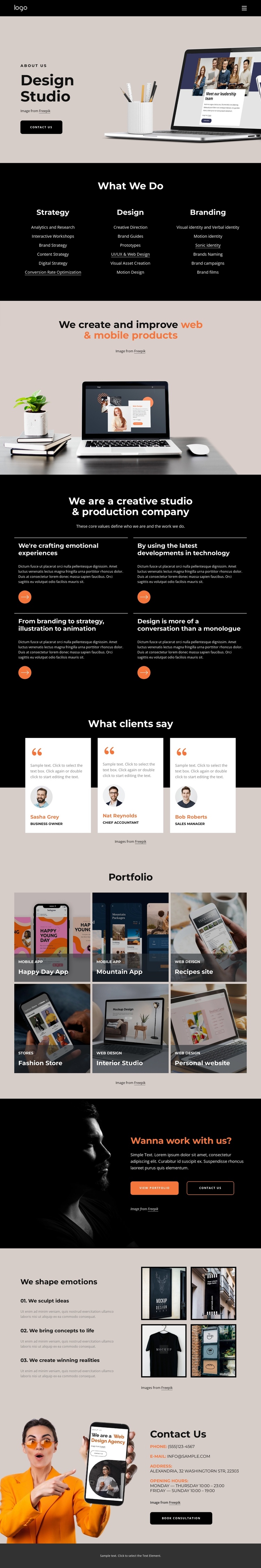 We are a creative company One Page Template