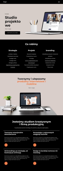 Jesteśmy Kreatywną Firmą - Niestandardowy Motyw WordPress