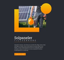 Gratis CSS-Layout För Tillverkare Av Solpaneler